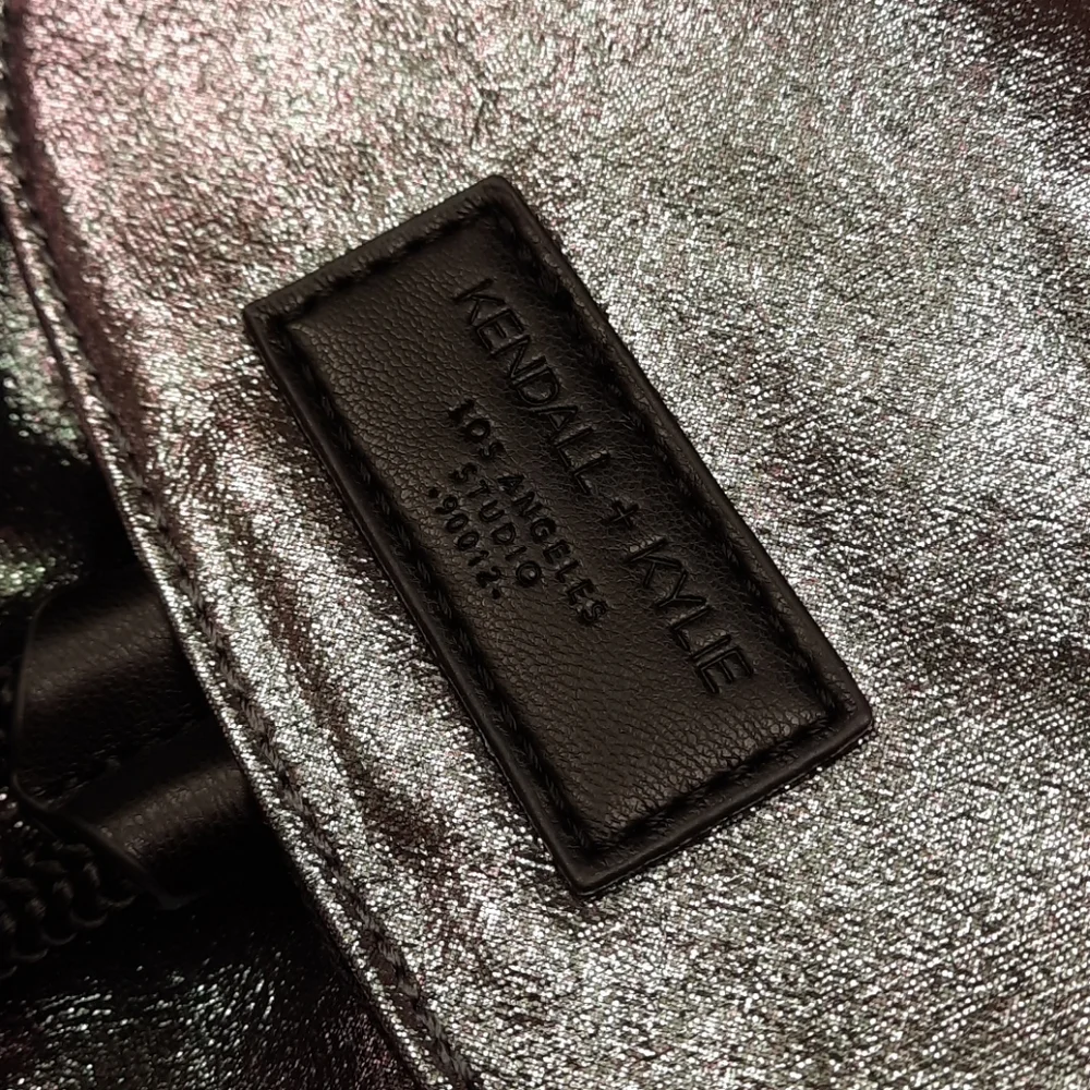 NWT, Kendall + Kylie Metallic Lex Foiled Backpack